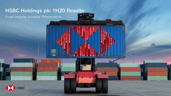 hsbc holdings plc 1h20 results