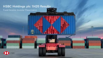 HSBC Holdings plc 1H20 Results  Fixed Income Investor Presentation  Capital structure  1H20 results