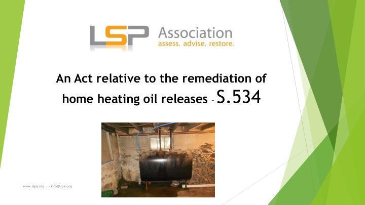 home heating oil releases s 534