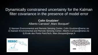 Dynamically constrained uncertainty for the Kalman  filter covariance in the presence of model