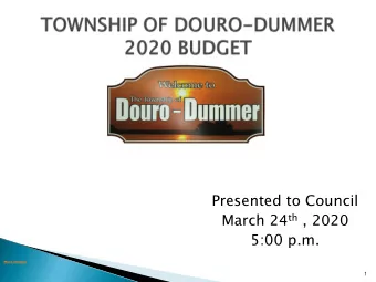 March 24 th , 2020  5:00 p.m.  More images  1  1. Capital Projects  - 25 Year Forecast  2. Public