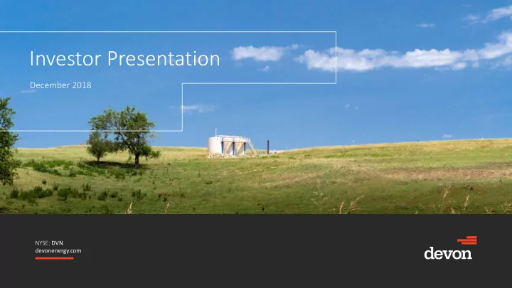 investor presentation
