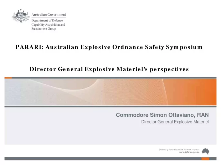 parari australian explosive ordnance safety sym posium