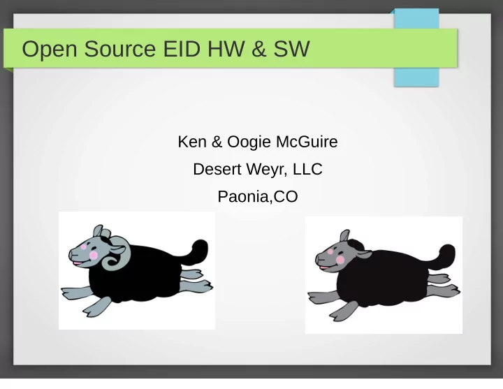 open source eid hw amp sw
