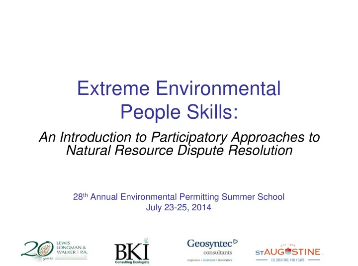extreme environmental extreme environmental people skills