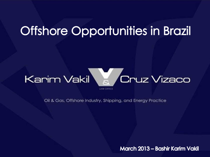 offshore opportunities in brazil
