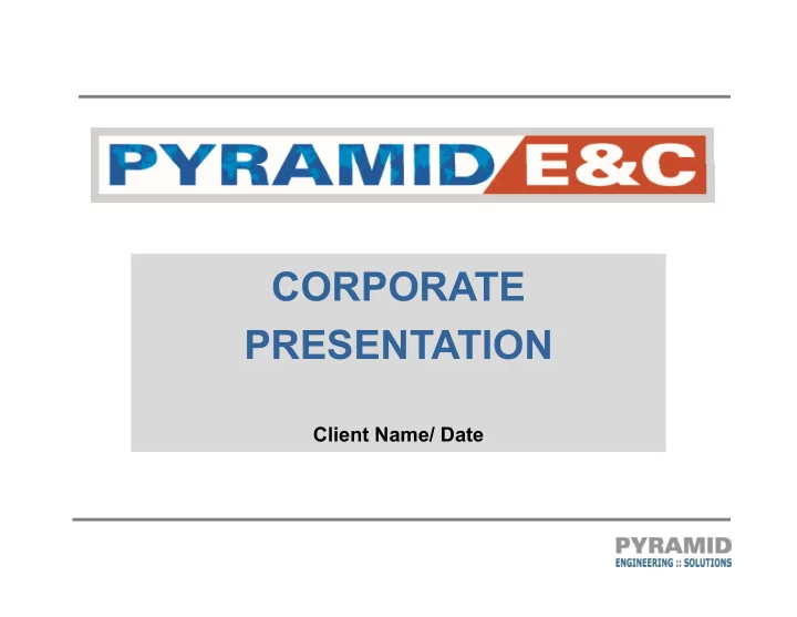 corporate presentation