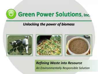 Refining Waste into Resource  Refining Waste into Resource  An Environmentally Responsible Solution