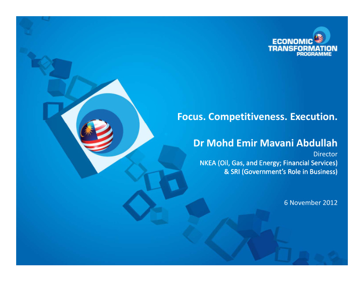 focus competitiveness execution dr mohd emir mavani