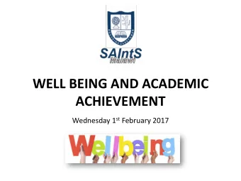 ACHIEVEMENT Wednesday 1 st February 2017  Public Health Enquiry by the British Govt stated that :