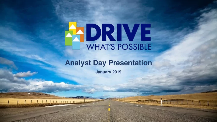 analyst day presentation
