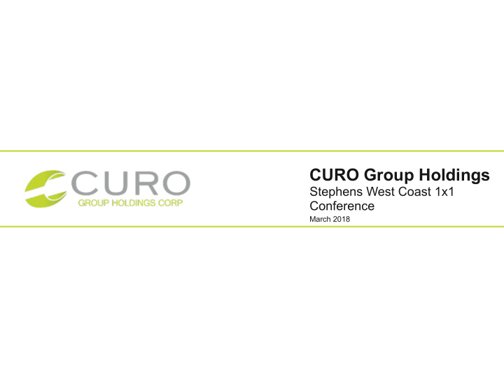 curo group holdings