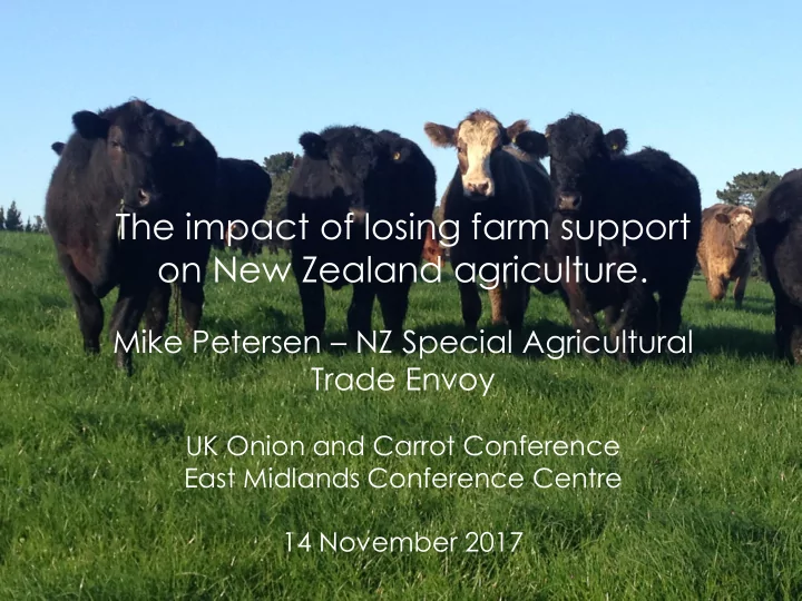 the impact of losing farm support