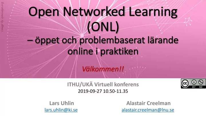 op open ne netw tworked ed le learn rning o onl nl