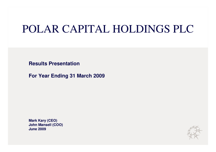 polar capital holdings plc