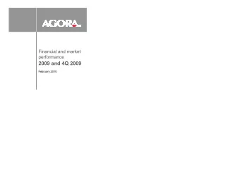 2009 and 4Q 2009  February 2010  2009 advertising market performance  Quarterly ad spend