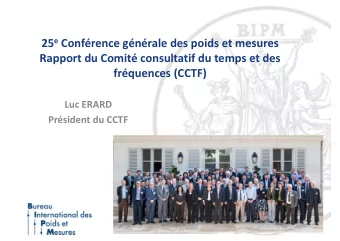 25 e Confrence gnrale des poids et mesures Rapport du Comit consultatif du temps et des