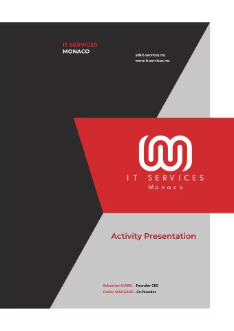 Activity Presentation  Sebastien ICARD -  Founder CEO  Cedric MAUGARD - Co-founder  WE DESIGN A