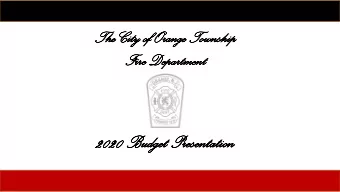2020  2020 Bud  udget  get Pre  Presentation  sentation  2020 BUDGET PRESENTATION  Presented By