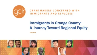 A  A Jou  ourne  rney  y Towar  ard  d Region  ional  al Equ  quity  ity  .........  .....  GCIR