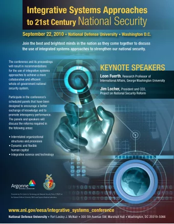 to 21st Century National Security September 22, 2010  National Defense University  Washington