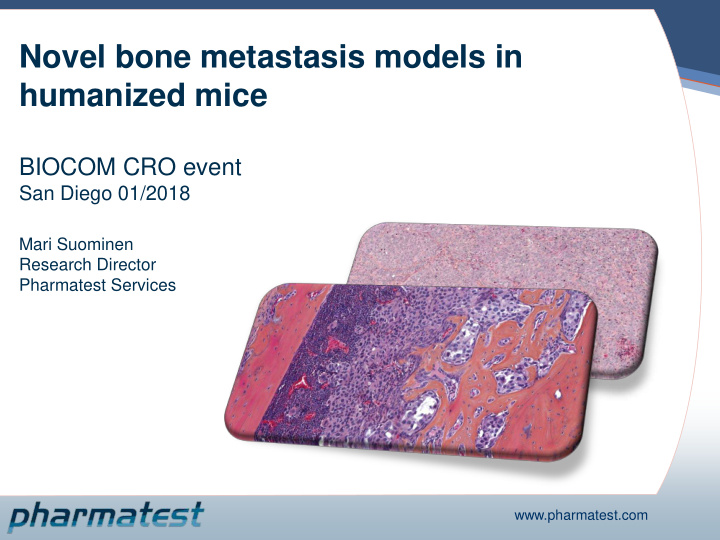 novel bone metastasis models in humanized mice