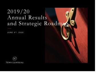 Annual Results  and Strategic Roadmap J U N E  4 t h ,  2 0 2 0  Introduction  M A R C  H E R I A R
