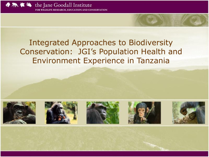 integrated approaches to biodiversity