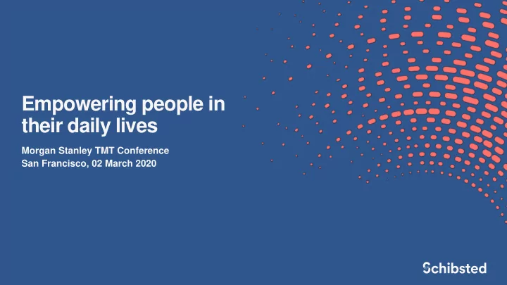 empowering people in their daily lives