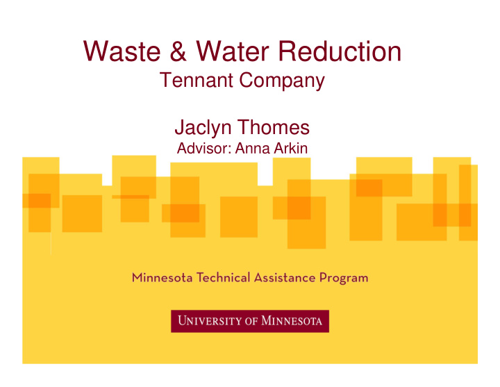 waste water reduction