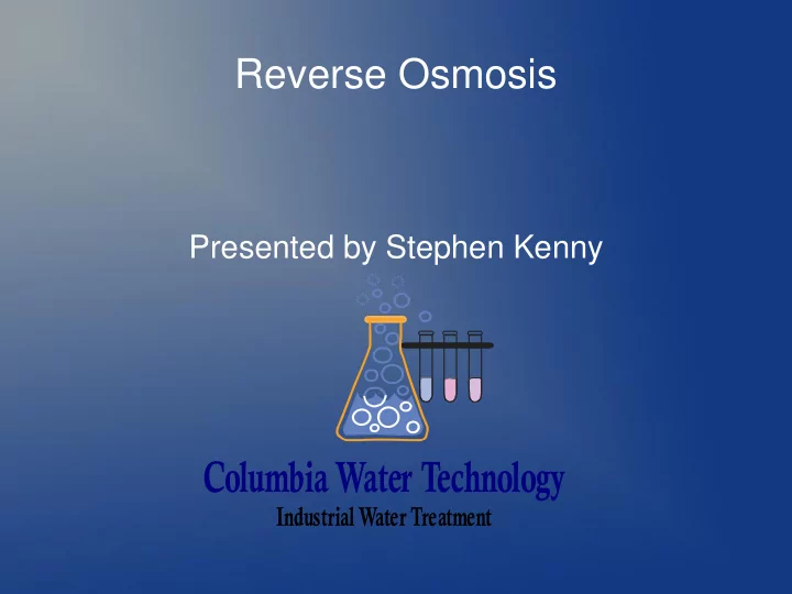 reverse osmosis