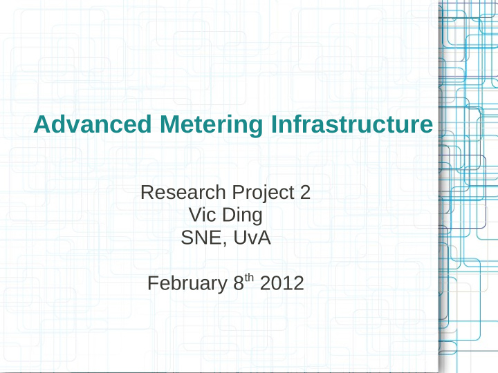 advanced metering infrastructure