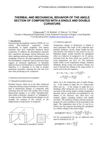 THERMAL AND MECHANICAL BEHAVIOR OF THE ANGLE  SECTION OF COMPOSITES WITH A SINGLE AND DOUBLE