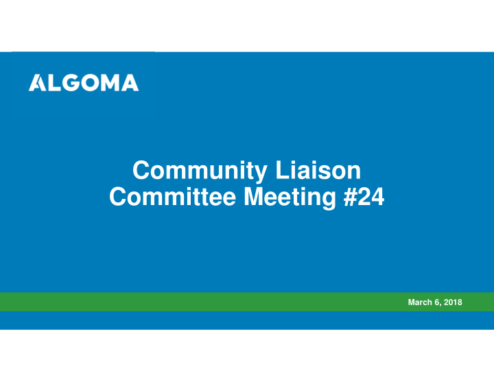 community liaison committee meeting 24