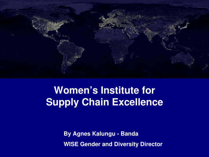 women s institute for supply chain excellence