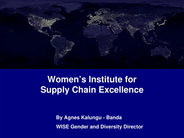 women s institute for supply chain excellence