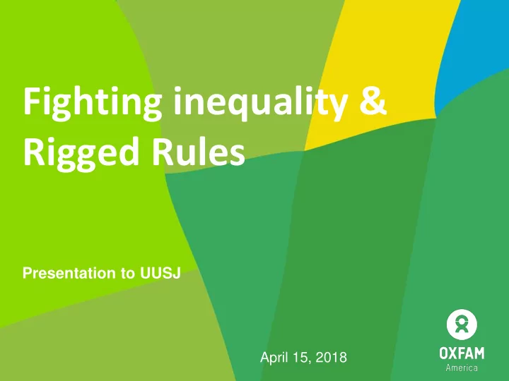 fighting inequality