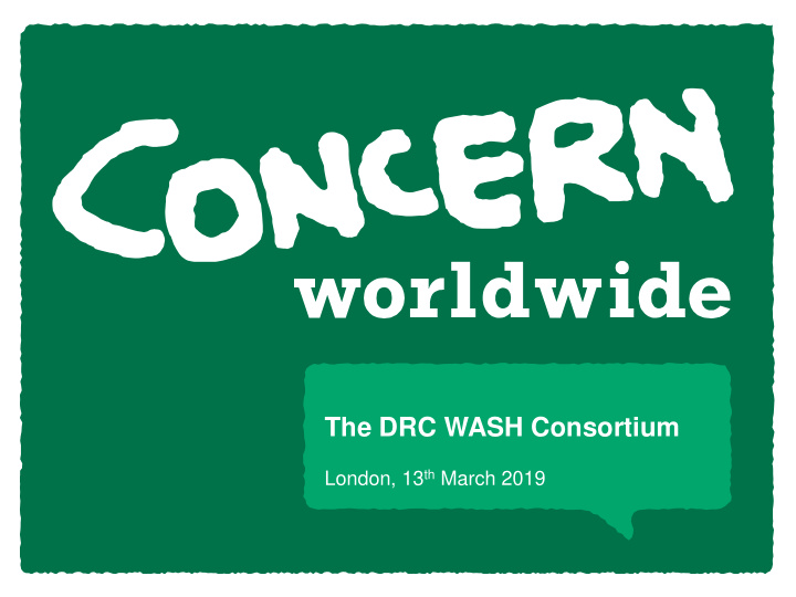 the drc wash consortium