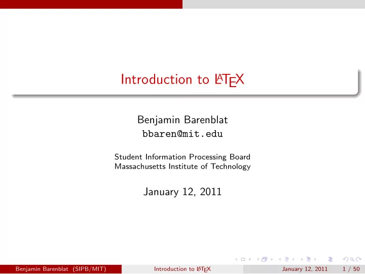 a t introduction to l ex