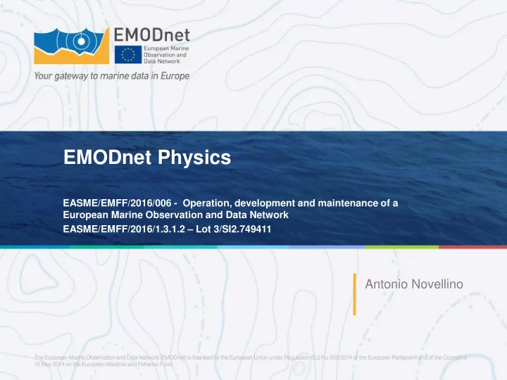 emodnet physics