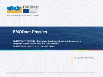 EMODnet Physics  EASME/EMFF/2016/006 - Operation, development and maintenance of a  European Marine