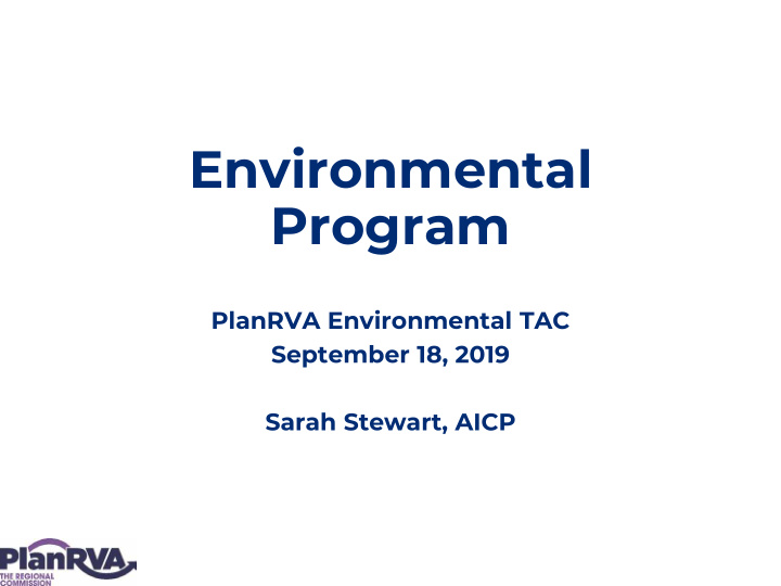 environmental program