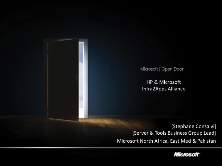 title le hp microsoft infra2apps alliance stephane