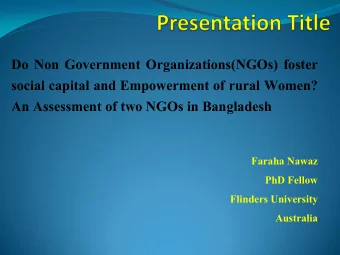 Do Non Government Organizations(NGOs) foster  social capital and Empowerment of rural Women?  An