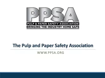 The Pulp and Paper Safety Association  WWW  WWW.PPSA  SA.ORG  PPSA Antitrust Policy  Please