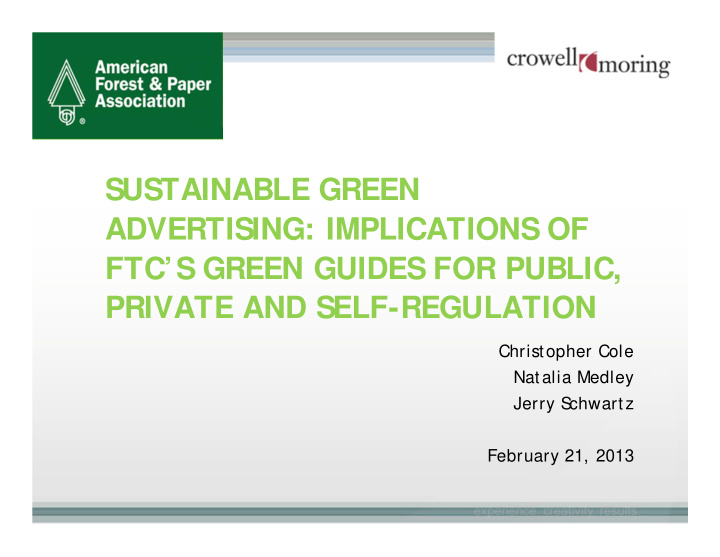 sustainable green advertising implications of ftc s green