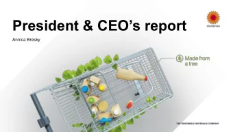 President &amp; CEOs report  Annica Bresky  From a fossil world to a renewable future  Carbon