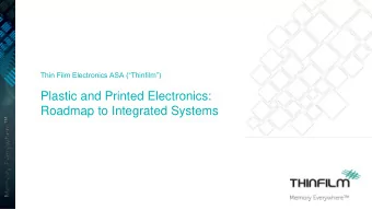 Roadmap to Integrated Systems  The $100bn Market Gap  Penetration of electronic intelligence in