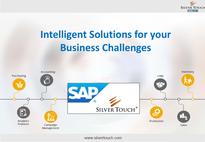 intelligent solutions for your intelligent solutions for