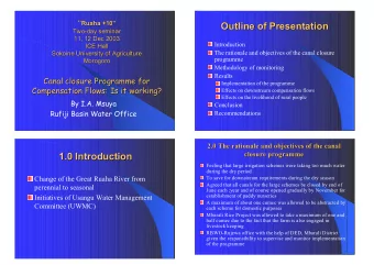 Outline of Presentation  Outline of Presentation  Two-  -day seminar  day seminar  Two  11, 12 Dec